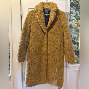 J. Crew Warm Brandy Teddy Sherpa Topcoat